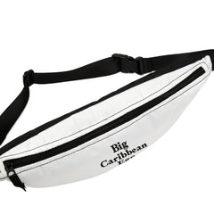 Big Caribbean Ego Fanny Pack — White Waist Bag with Rastafarian Emblem