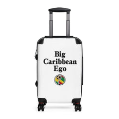 Suitcase — "Big Caribbean Ego" Carry-On Luggage with Tropical Badge