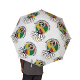Rastafari Tree of Life Foldable Umbrella — Semi-Automatic Rain Umbrella with Reggae Flag Design