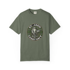 St. Jago Cadet Unit Unisex Garment-Dyed T-Shirt - Motivational Lion Design