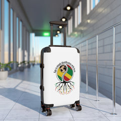 Rasta Roots Passport Suitcase – Afrocentric Travel Luggage with 'End to Slavery Identification with Farm' Design