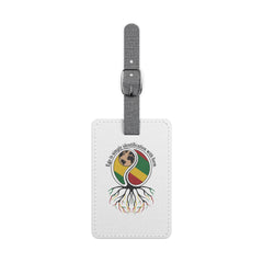 Rasta Roots Rectangle Luggage Tag — Reggae Flag Tree of Life Travel ID