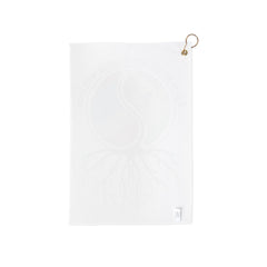 Golf Towel — Earth Roots Design with "Ego is simply identification with form"