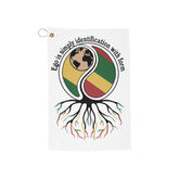 Golf Towel — Earth Roots Design with "Ego is simply identification with form"