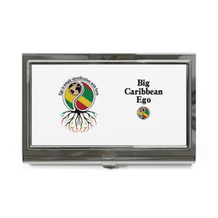 Caribbean Roots Business Card Holder — "Big Caribbean Ego" Design