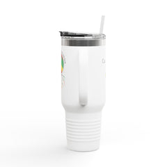 40oz Insulated Travel Mug — African Roots Logo with 'Know Your Identity' Design