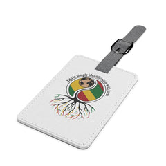 Rasta Roots Rectangle Luggage Tag — Reggae Flag Tree of Life Travel ID